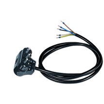 Prikljucni kabl sa hilznama 5x2.5mm2 3m crni