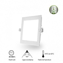 LED UGRADNI PANEL 3W NW 4000K KVADRAT BBLINK