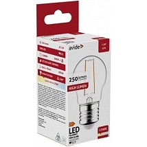 LED Filament lopta Mini 2.5W E27 WW 2700K 250m
