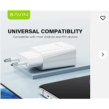 Bavin punjač 2.4A USB-A + kabl Micro bela - PC895Y