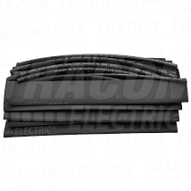 Monterski komplet cev za zgrcenje 2:1 crni15×150mm. POLIOLEF