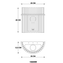 ZIDNA LAMPA 1XE27 GORLEY GLOB 15698W GLOBO