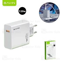 Bavin punjač 120W USB-A + kabl type-C bela - PC953Y