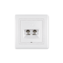 613.00 Prikljucnica telefonskaPRESTIGE 2xRJ12 64 bela