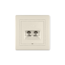 613.99 Prikljucnica telefonskaPRESTIGE 2xRJ12 64 krem