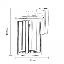 FENJER 1XE27 1034 CRNI IP44 BBLINK