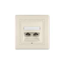 614.99 Prikljucnica komunikacijska PRESTIGE 2xRJ45 Cat5e UTP