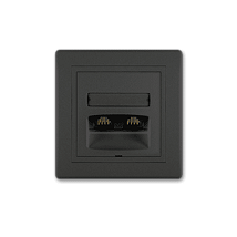 PRESTIGE Priklj komunikacijska 2xRJ45 Cat 5e UTP Crna Soft