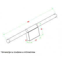 ZIDNA LED LAMPA ZA SLIKE 7W WW TOPLO BELA ZUTA BRONZA VESTA 496