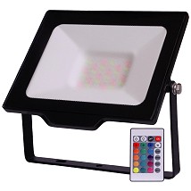 LED reflektor SMD 100lm/W Slim 30W RGB IR remote crna