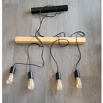 4xE27 SPOT WOODY (0301)drvena visilica horizontalni