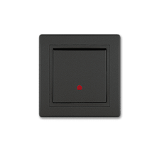 PRESTIGE Sklopka jednopolna indikatorsk 16A 250V Crna Soft