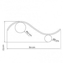 ZIDNA LAMPA LED 14W WW VESTA  567 CRNA BBLINK