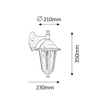 SPOLJNA ZIDNA LAMPA FENJER 1XE27 BELI VELENCE 8201 RABALUX
