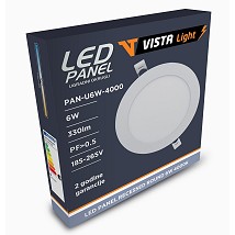 LED panel 6W ugradni 4000K okrugli Vista light