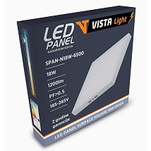 LED panel 18W nadgradni 6500K kockasti Vista light