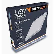 LED panel 24W nadgradni 6500K kockasti Vista light