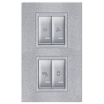 EXP indikator kupatila 4x16A 250V vertikalni univer. srebro