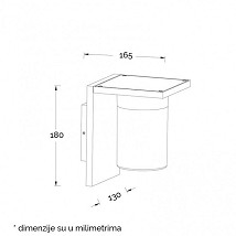 SPOLJNA ZIDNA LAMPA 1XE27 JM 065 IP54 BBLINK