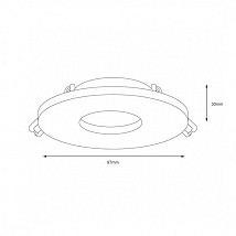 UGRADNA ROZETNA KRUG 1XGU10 CRNA DDL22450 IP44 BBLINK