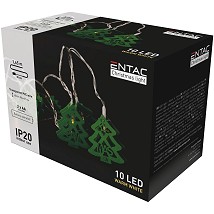 LED 10 Bozicni venac Zelena drvena jelka IP20 WW 1.65m 2AA