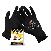 ZAŠTITNE RUKAVICE DANKERS BLACK STAR BL, PU, CRNE BOJE VELIČINA 10