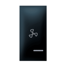 EXP Taster 1M sa oznakom ventilat. i ind.crni soft