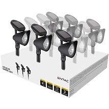 Bastenska lampa solarna 32cm IP44 plastika reflektor PAK-12