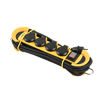 PRODUŽNI KABL RADNI SA POKLOPCIMA 5m 4 UTIČNICE WORKSHOP CRNI IP44 SPN5140YC-58 PHILIPS