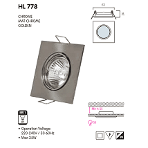 HL778 Rozetna sa grlom chrome