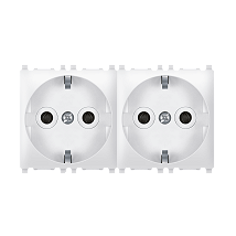 EXP Sklop 2 priklj. dvop. 2x2Mpremosteno bela alt ALC74162.0