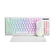 MARVO CM310 TASTATURA+MIŠ+PODLOGA ZA MIŠ Beli gejming set