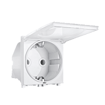 Prikljucnica dvop. nerastavnaEXP sa poklopcem 2M. bela/ tra