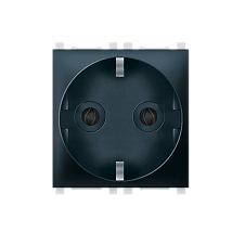 Prikljucnica dvop. nerastavnaEXP sa poklopcem 2M. crna soft