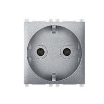 Prikljucnica dvop. nerastavnaEXP sa poklopcem 2M. silver/ t