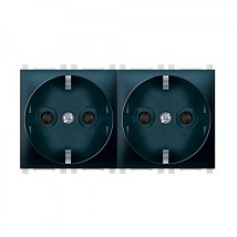 Sklop 2 priklj. dvop. nerastavne EXP 2x2M - premosteno. crna