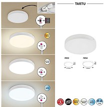 SPOLJNA PLAFONJERA LED 24W TARTU BELA 7894 RABALUX