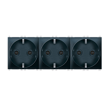 Sklop 3 priklj. dvop. nerastavne EXP 3x2M - premosteno. crna