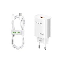 Bavin punjač 22.5w Usb A + kabl Type C bela - PC995Y