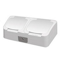 OG Lux dupla prikljucnica na zid 1P 44 16A 250V