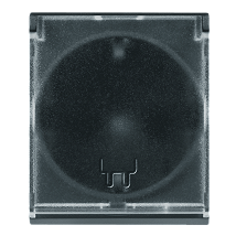 MODE uticnica dvopolna sa providnim poklopcem 16A 2M antraci