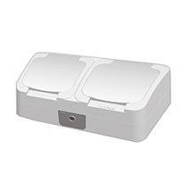 OG lux dupla prikljucnica sa polikarb. jegrom 16A/250V IP44