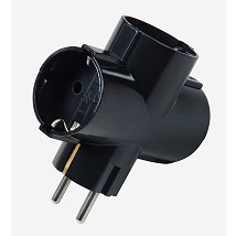 Razdelnik T 3-struki crni