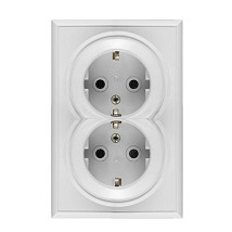 P+ Dvostruka prikjucnica 16A/250V 2P+E plastika