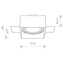 ROZETNA UGRADNA 1XGU10 MOD PLUS II BLACK 9404 NOWODVORSKI
