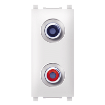 EXP Uticnica audio RCA  dvostruka 1M bela