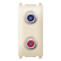 EXP Uticnica audio RCA  dvostruka 1M krem