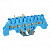 Izol. sina uzemljenja N/PE 10Pplava230/400VAC. 100A. 8×12mm.