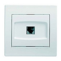 Aya: Telefonska prikljucnica 1/1 bela AYA4100221