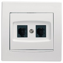 Aya: Telefonska prikljucnica 2/2 beli AYA4200121